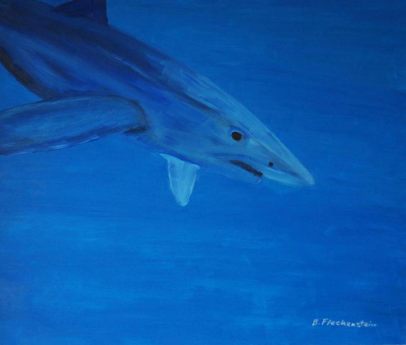 Ölgemälde "Blauer Hai" Art BF