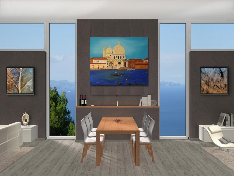 Ölgemälde Venedigs Basilica Wohnraum Art BF