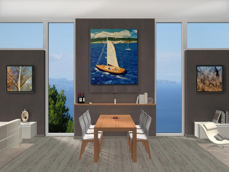 Ölgemälde-Alcannara-Segelyacht-by-Art-BF-im-Wohnraum